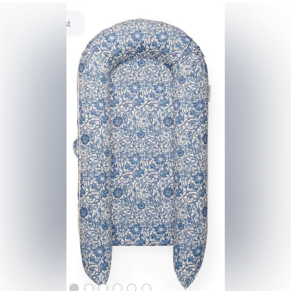 Sold Out Deluxe+ Doc-A-Tot “Pink Rose” blue floral pattern